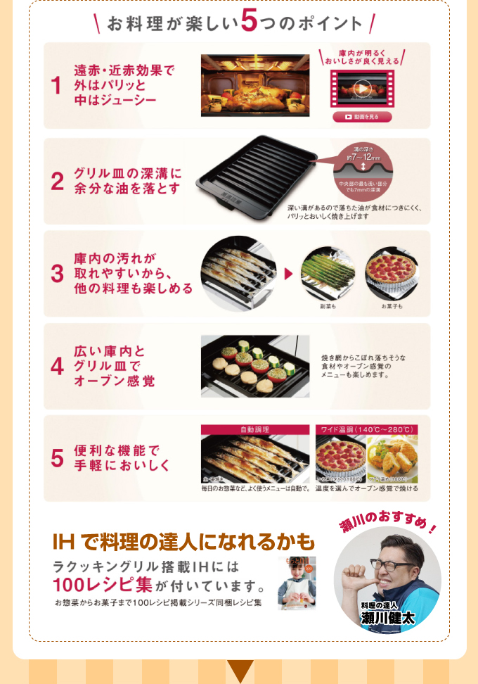 IHコンロ Panasonic（パナソニック）お料理が楽しい5つのポイント